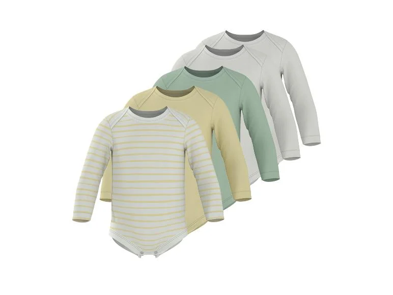 Lot de 5 bodys bébé à manches longues - Image 3