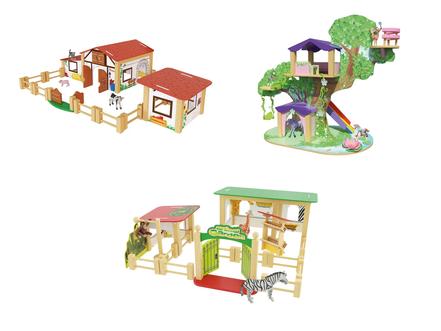 Set animaux en bois - Image 7