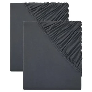 Lot de 2 draps-housses en jersey 180-200 x 200 cm
