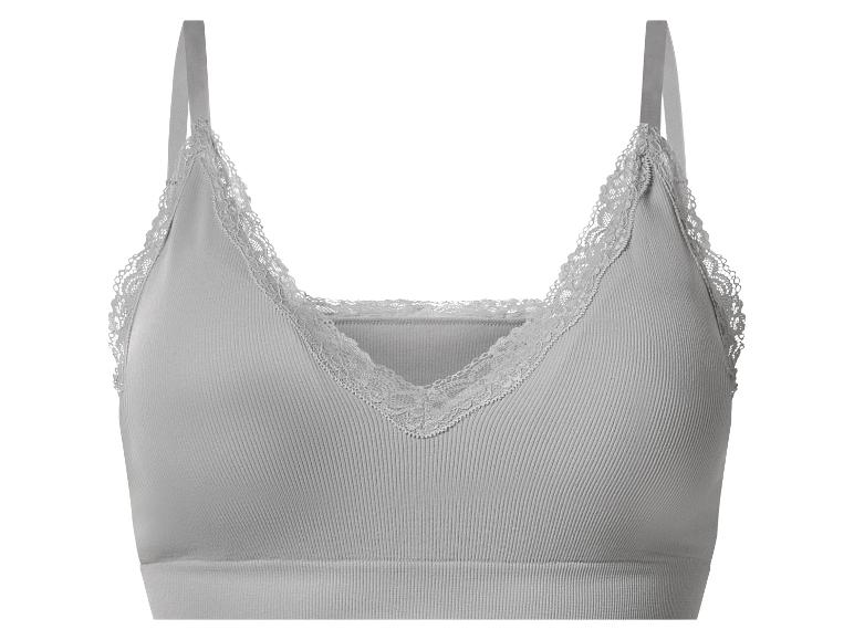 Brassière côtelée à dentelle femme — SKU QNKHAKPPLOLMIIP1G - Image 2