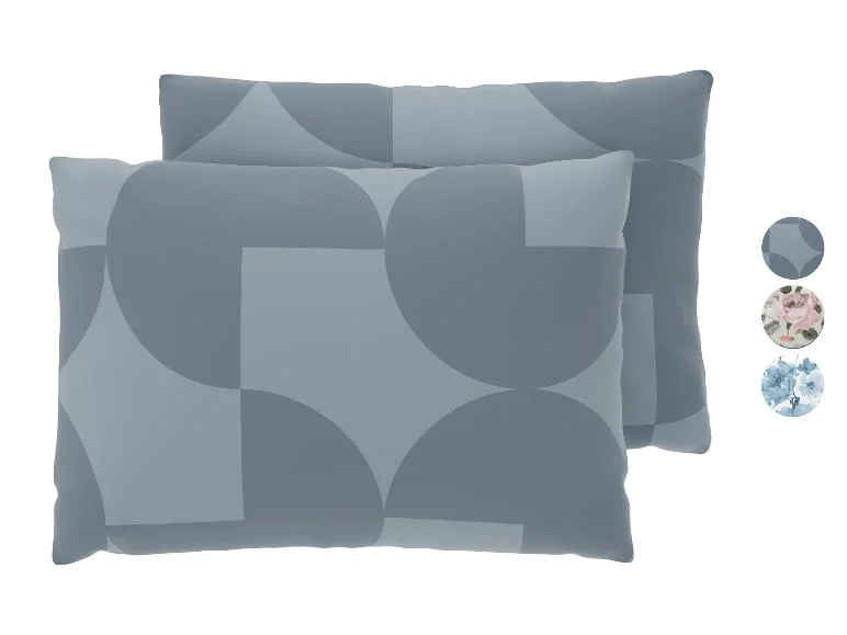 Lot de 2 taies d’oreillers en coton, 50 x 70 cm. - Image 2