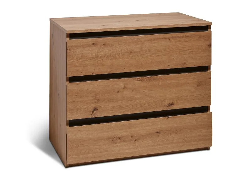 Commode Genève, 80 x 78 x 48 cm, imitation chêne — SKU E398S09VKQW8SASE - Image 5