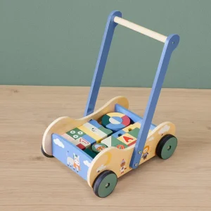 Chariot à pousser ou cube de motricité en bois