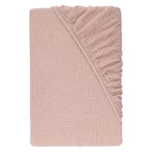 Drap-housse en mousseline, 90-100 x 200 cm.