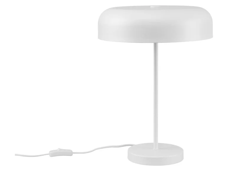 Lampe de table, 1 ou 2 ampoules, blanc mat