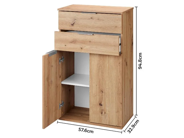 Meuble bas, 57,6 x 32,9 x 94,8 cm, imitation chêne - Image 5