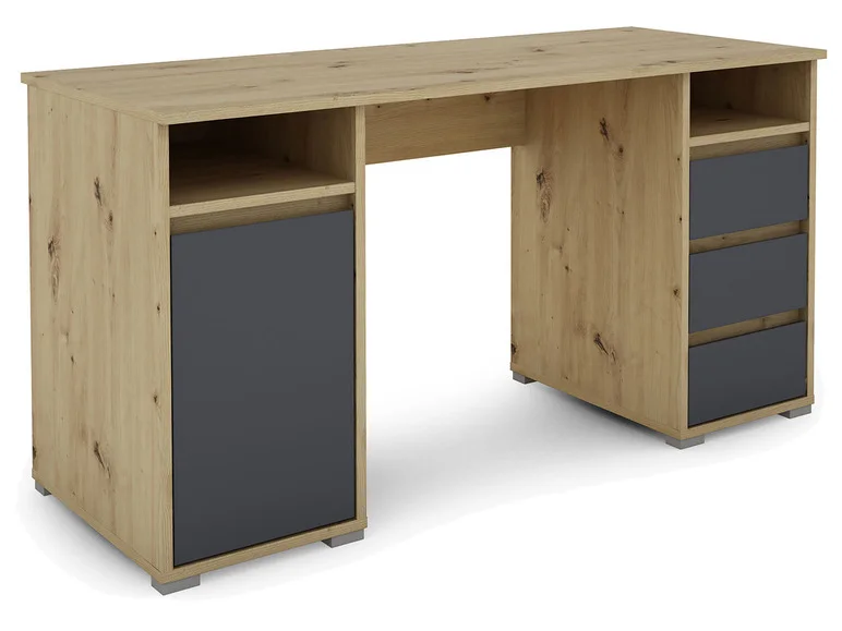 Bureau Lobo, avec rangements, 138 x 75 x 55 cm - Image 5