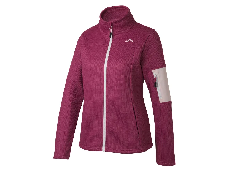 Veste polaire femme en maille, poches latérales
