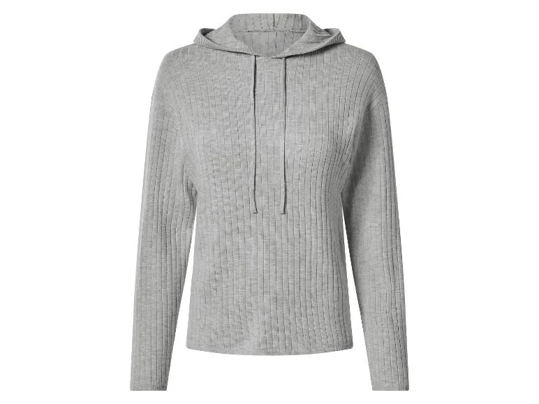 Sweat à capuche en maille côtelé femme - Image 7