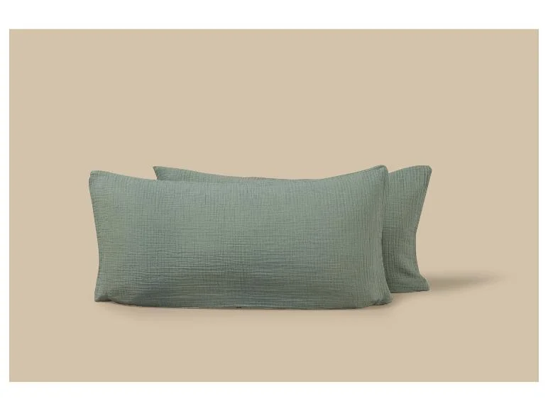 Lot de 2 taies d'oreiller en mousseline, 40 x 80 cm - Image 16