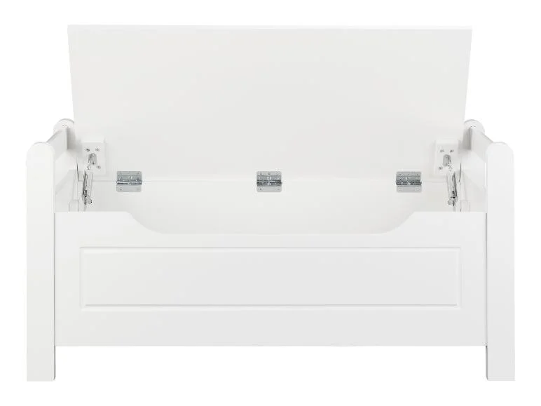 Banquette avec espace de rangement, 88 x 43 x 38 cm, blanc - Image 5