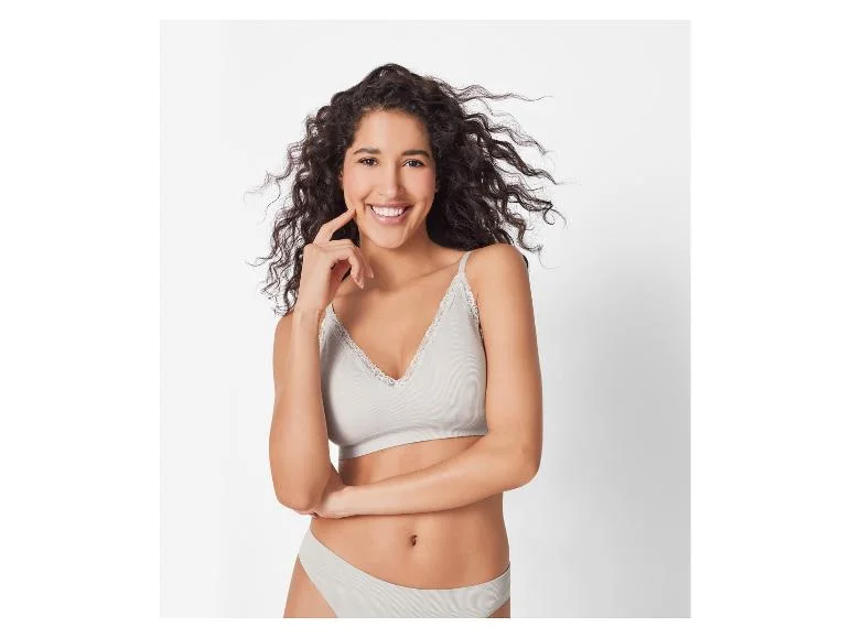 Brassière côtelée à dentelle femme — SKU C2BNE97R0I4B0V84X