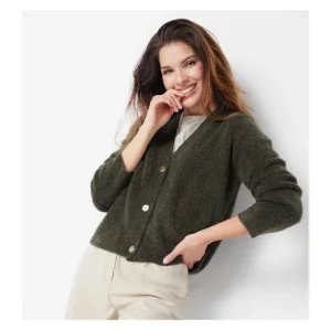 Cardigan en maille bouclée femme
