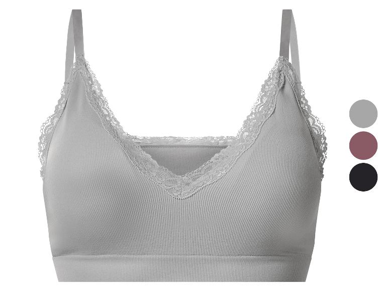 Brassière côtelée à dentelle femme — SKU QNKHAKPPLOLMIIP1G