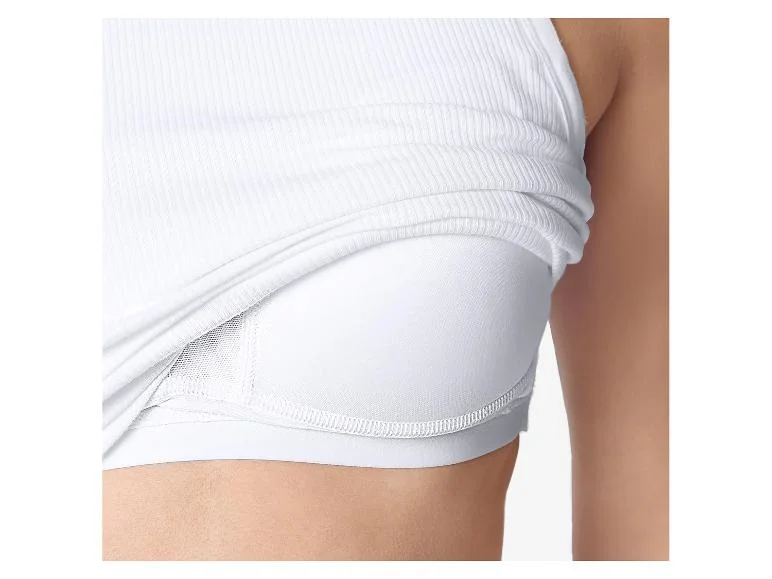 Débardeur côtelé avec soutien-gorge intégré femme - Image 3