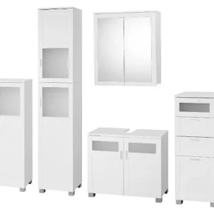 Meuble de salle de bains Basel, 37 x 96,9 x 34,5 cm, blanc