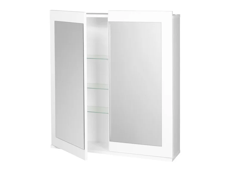 Armoire de toilette miroir Basel, 68,5 x 76,1 x 17 cm, blanche - Image 5