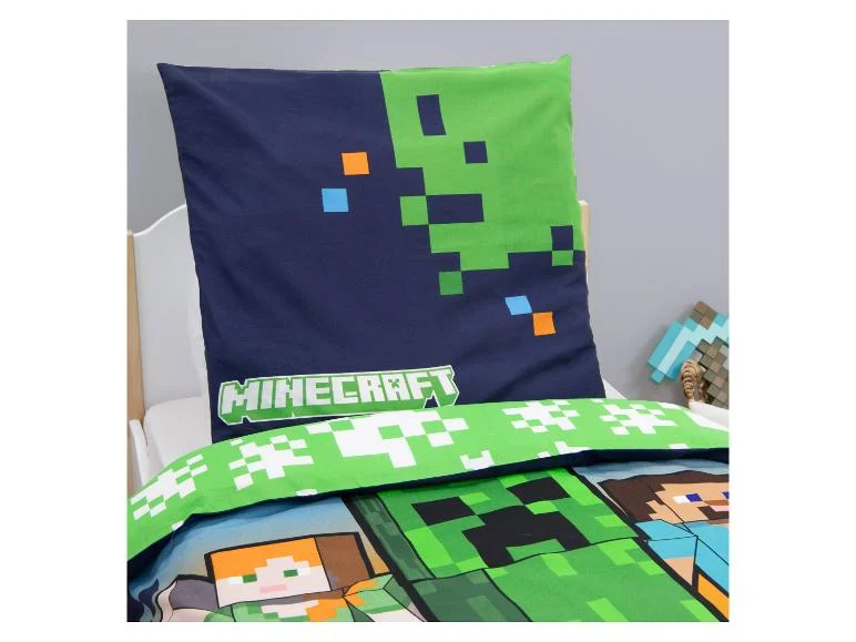 Parure de lit réversible Minecraft ou Pokémon, 140 x 200 cm. - Image 8