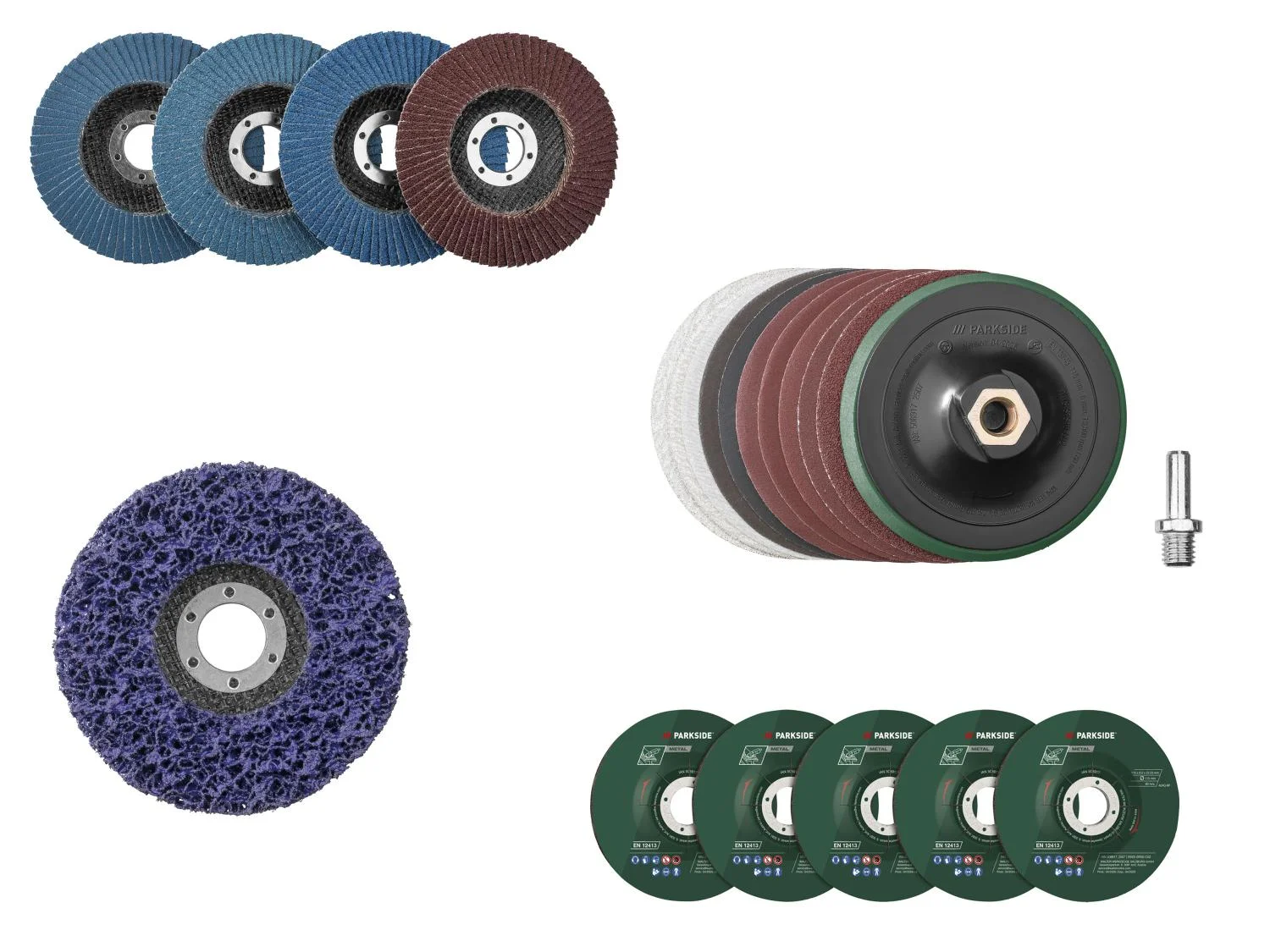 Set de disques ou Plateau auto-agrippant avec disques abrasifs, Ø 115 mm - Image 12