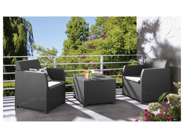 Ensemble de meubles de balcon, anthracite/gris, 3 pièces — SKU 1PQTF8SR6UW5YGA4C - Image 5