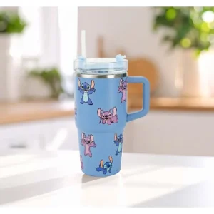 Gobelet en acier inoxydable avec paille, 590 ml