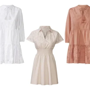 Robe à broderies femme