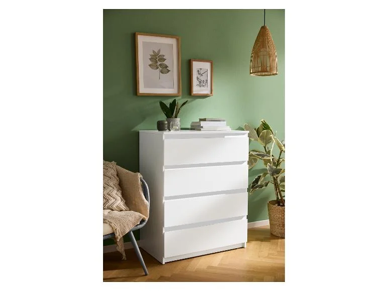 Commode Genève, 80 x 101,5 x 48 cm, blanche - Image 2
