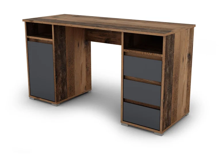 Bureau Lobo, avec rangements, 138 x 75 x 55 cm - Image 2