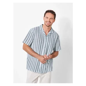 Chemise manches courtes en lin homme