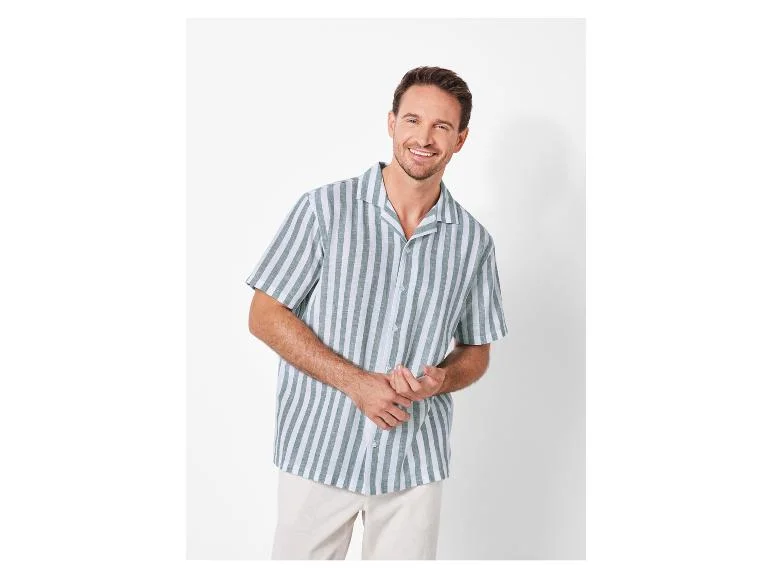 Chemise manches courtes en lin homme