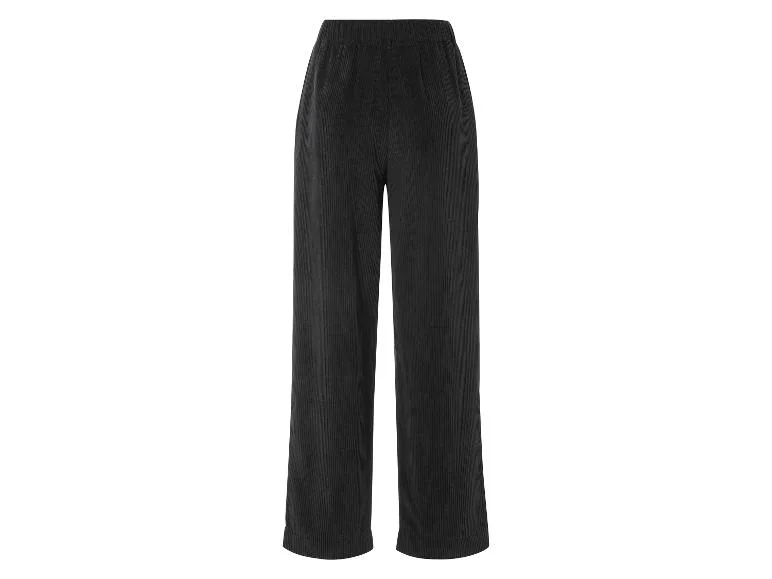 Pantalon en velours côtelé, coupe large et droite