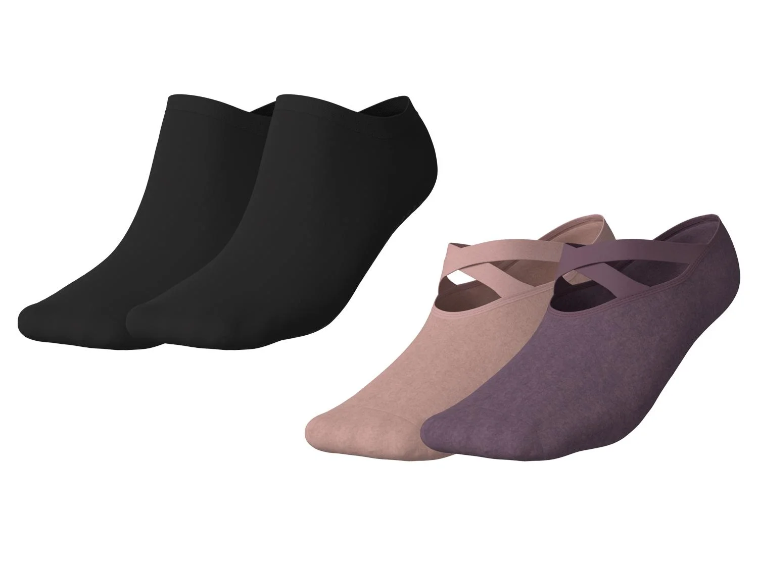 Lot de 2 paires de chaussettes de yoga femme — SKU IRVSE280H9S4U2SI - Image 5