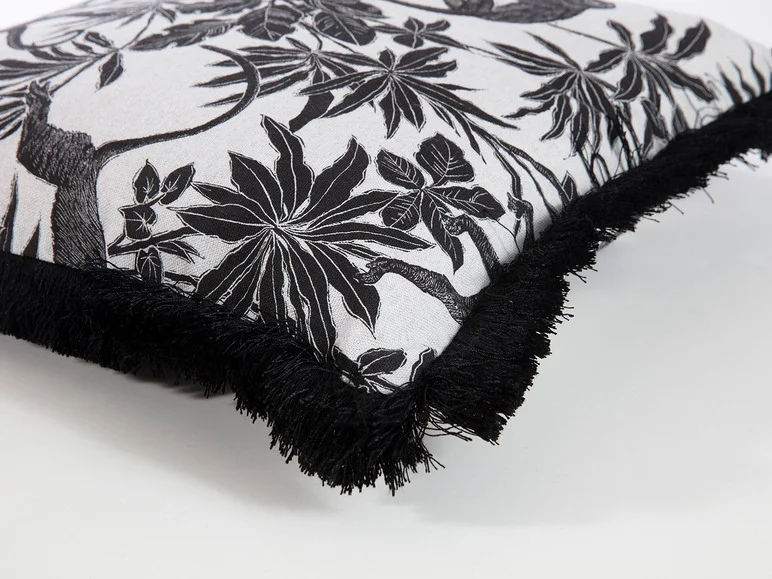 Housse de coussin MONKEY avec franges