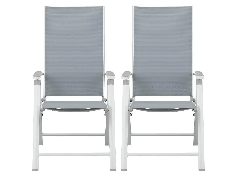 Lot de 2 fauteuils Houston, blanc/gris clair - Image 2