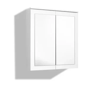 Armoire de toilette miroir Basel, 68,5 x 76,1 x 17 cm, blanche