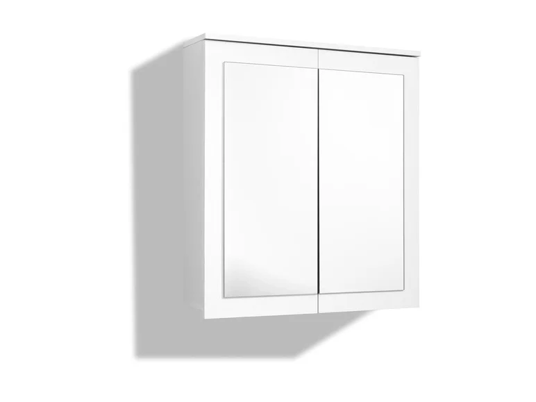 Armoire de toilette miroir Basel, 68,5 x 76,1 x 17 cm, blanche