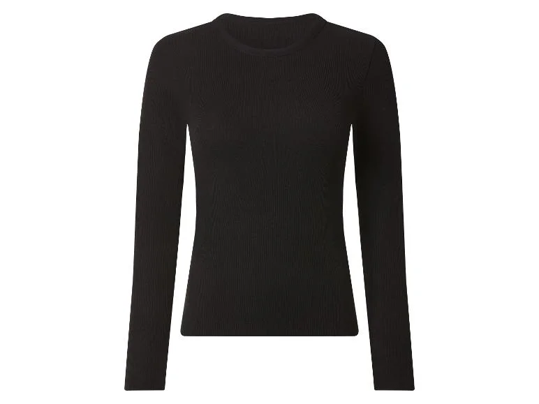 T-shirt côtelé à manches longues femme — SKU QRKBW0L58A26TVZDCL - Image 2