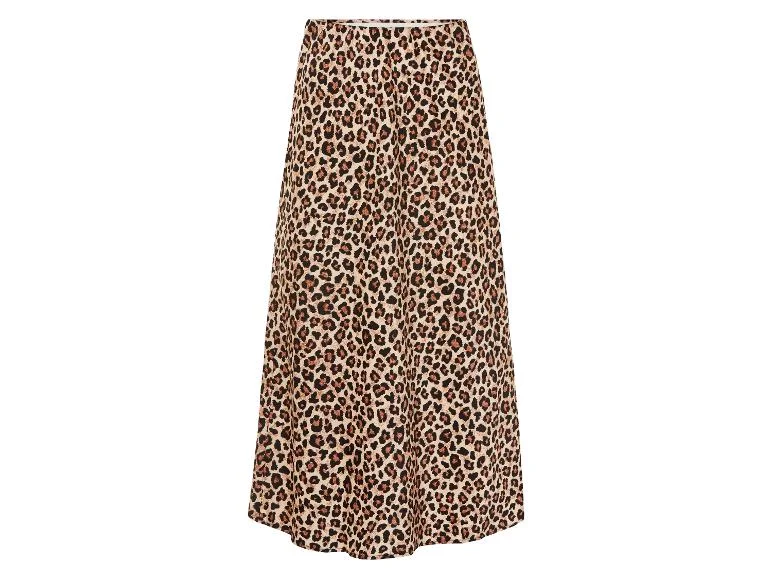 Jupe mi-longue en satin femme