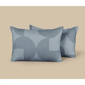 Lot de 2 taies d’oreillers en coton, 50 x 70 cm.