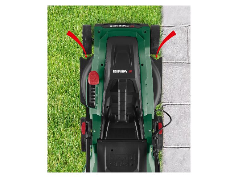 Tondeuse à gazon électrique PERM 1500 B2, 500 m2, 40 L, 1500 W