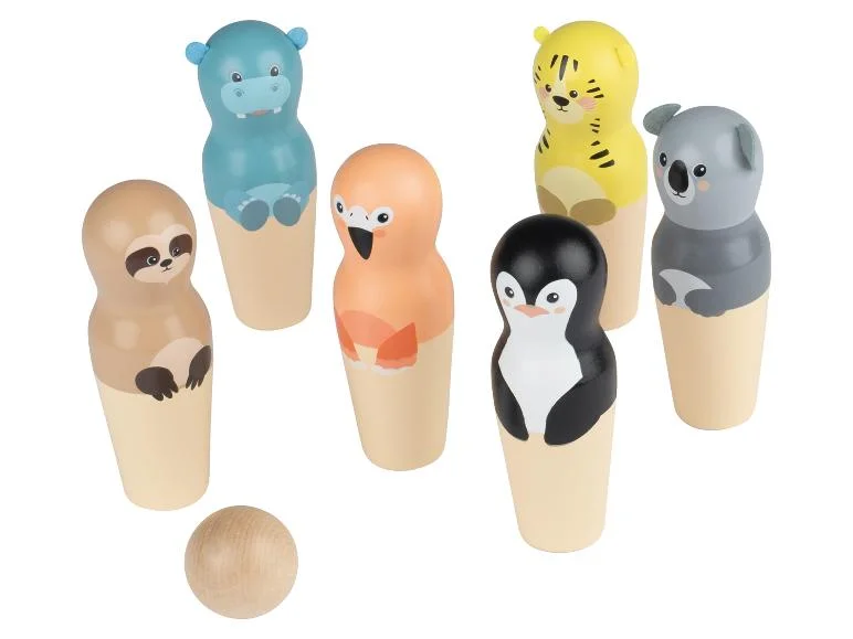 Jeu de quilles animaux ou Jeu de croquet ou Jeu de lancer d'anneaux animaux