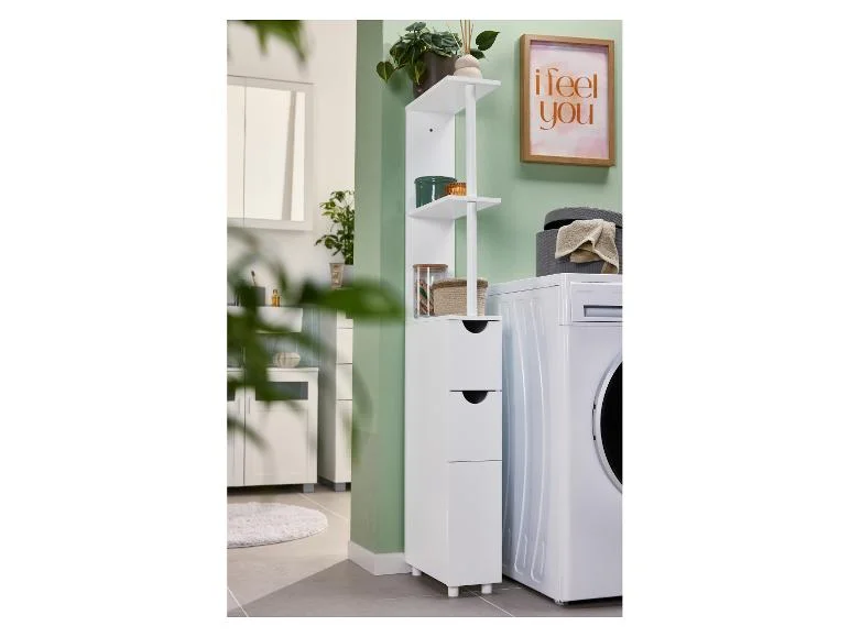 Meuble de rangement étroit, 15,2 x 136,5 x 33 cm, blanc - Image 2