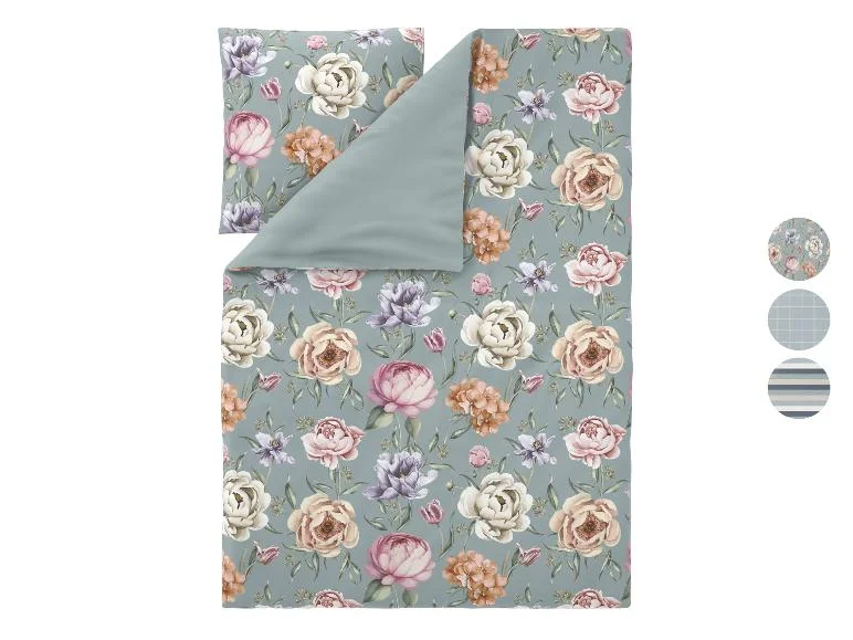 Parure de lit double face en satin microfibre, 140 x 200 cm - Image 3