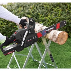 Tronçonneuse à essence avec démarrage électrique PPBKS 56 A1, 18", 20 V