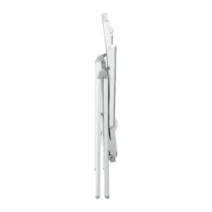 Ensemble en alu « Houston », 5 pièces - table extensible & 4 fauteuils pliants, blanc