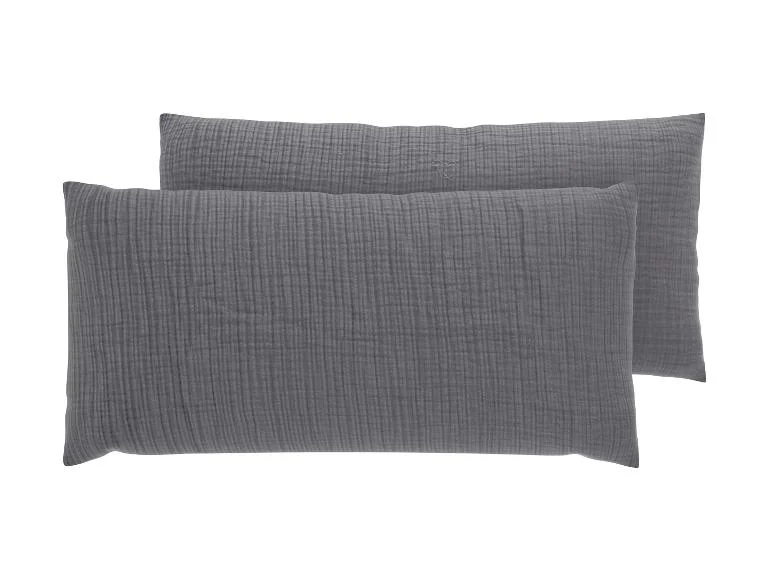 Lot de 2 taies d'oreiller en mousseline, 40 x 80 cm - Image 8