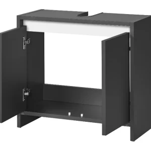 Meuble sous-vasque Oslo, 60 x 55 x 28 cm, noir