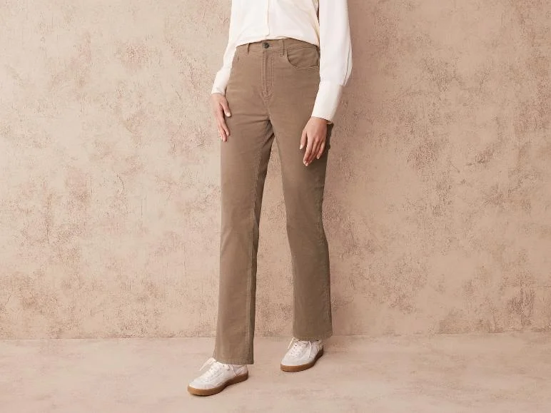 Pantalon en velours côtelé, coupe large et droite - Image 4