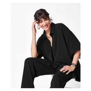 Chemise satinée femme