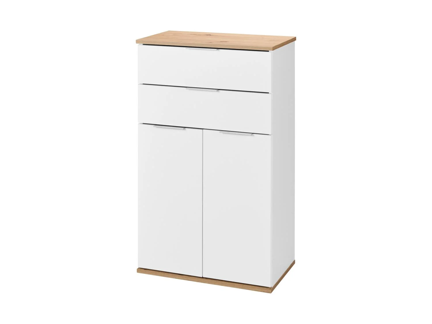 Meuble bas, 57,6 x 32,9 x 94,8 cm, blanc/imitation chêne - Image 6